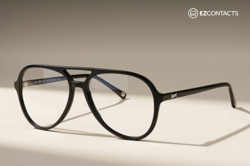 Vesari REMI Black Aviator Glasses