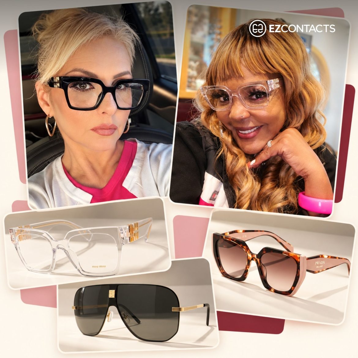 Collage of Glasses and Sunglasses