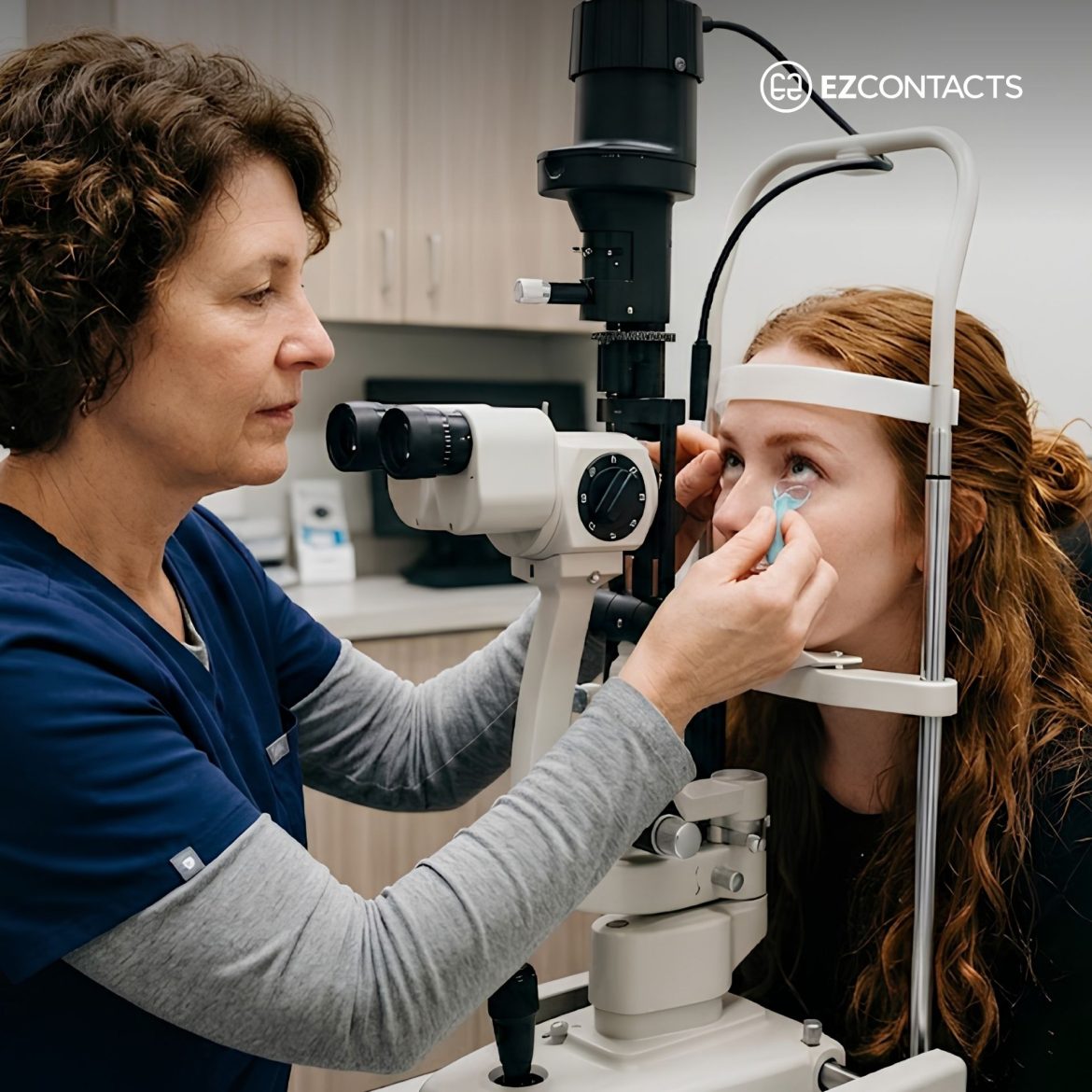 Eye Doctor Giving an Exam