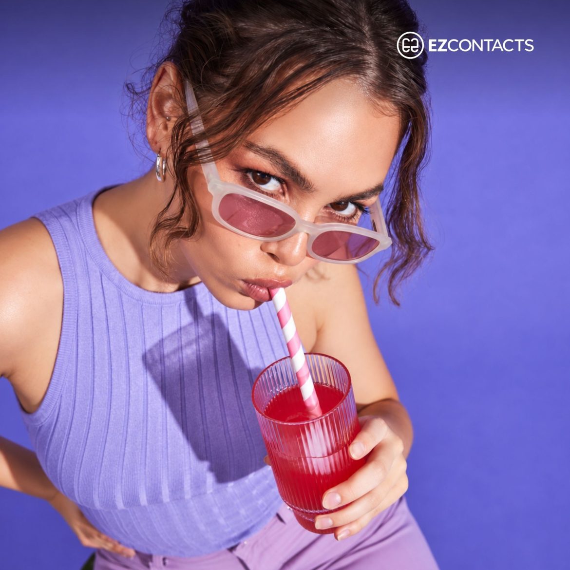 Woman Wearing Le Specs Sunglasses