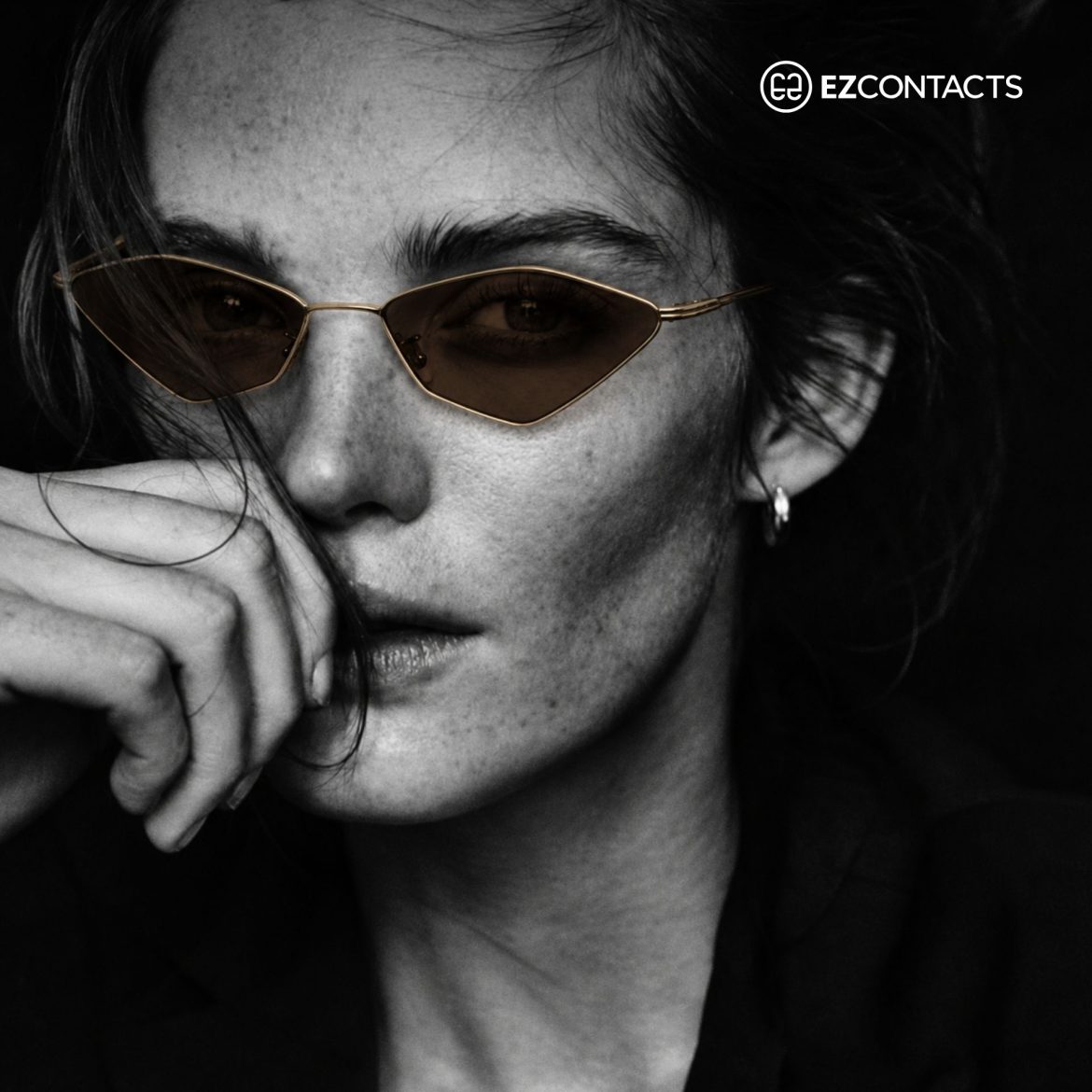 Model Wearing Oliver Peoples x Khaite Sunglasses