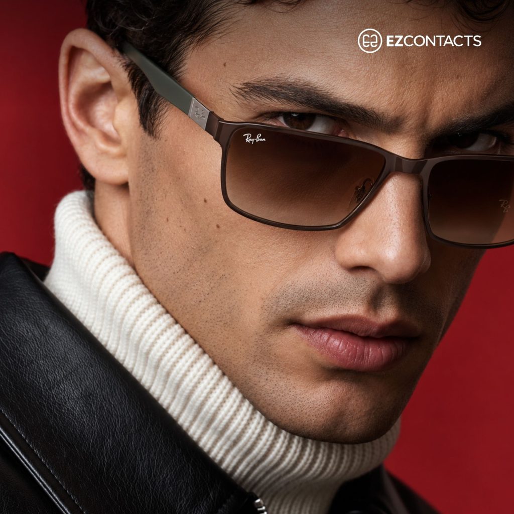 Man Wearing Ray-Ban RB3721 Sunglasses