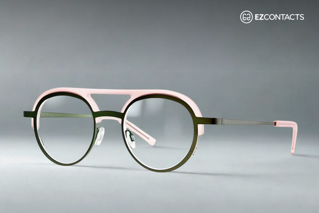 Toppings black and pink round glasses