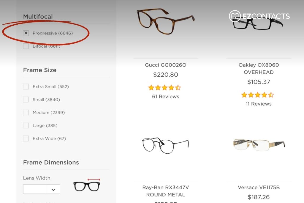 Progressive Lenses on EZContacts