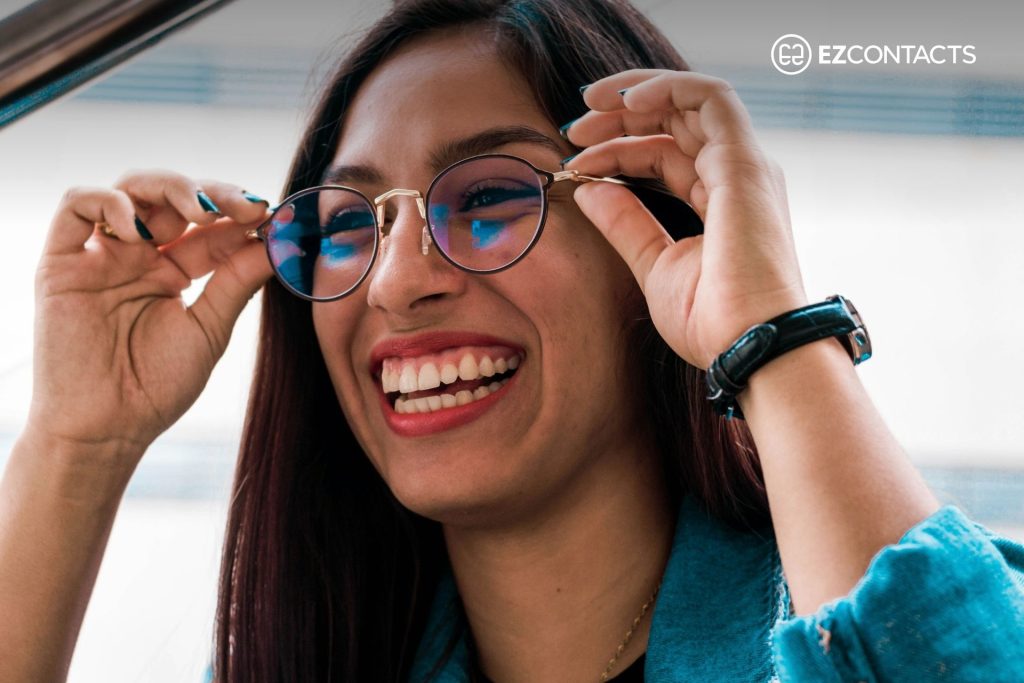 Woman Wearing Round Glasses