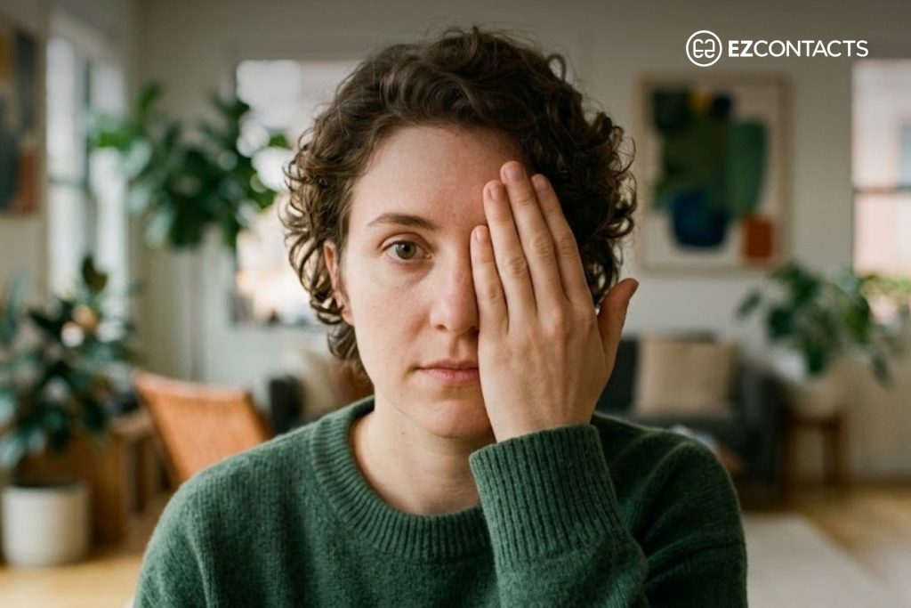 Woman Covering Her Eye