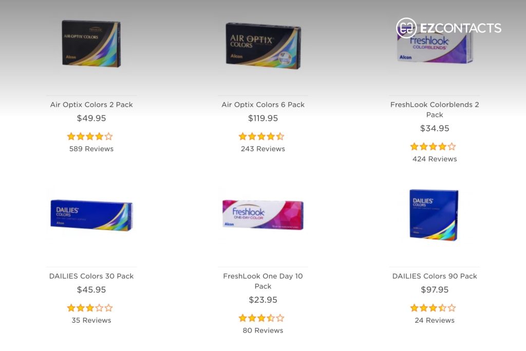 Avaira Vitality Contacts Selection
