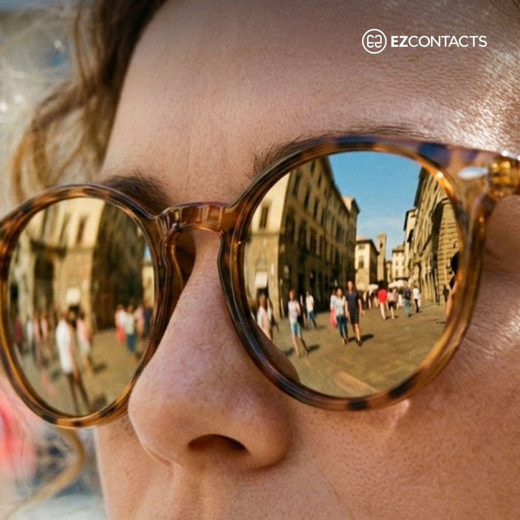 Close-Up of Woman Wearing Sunglasses