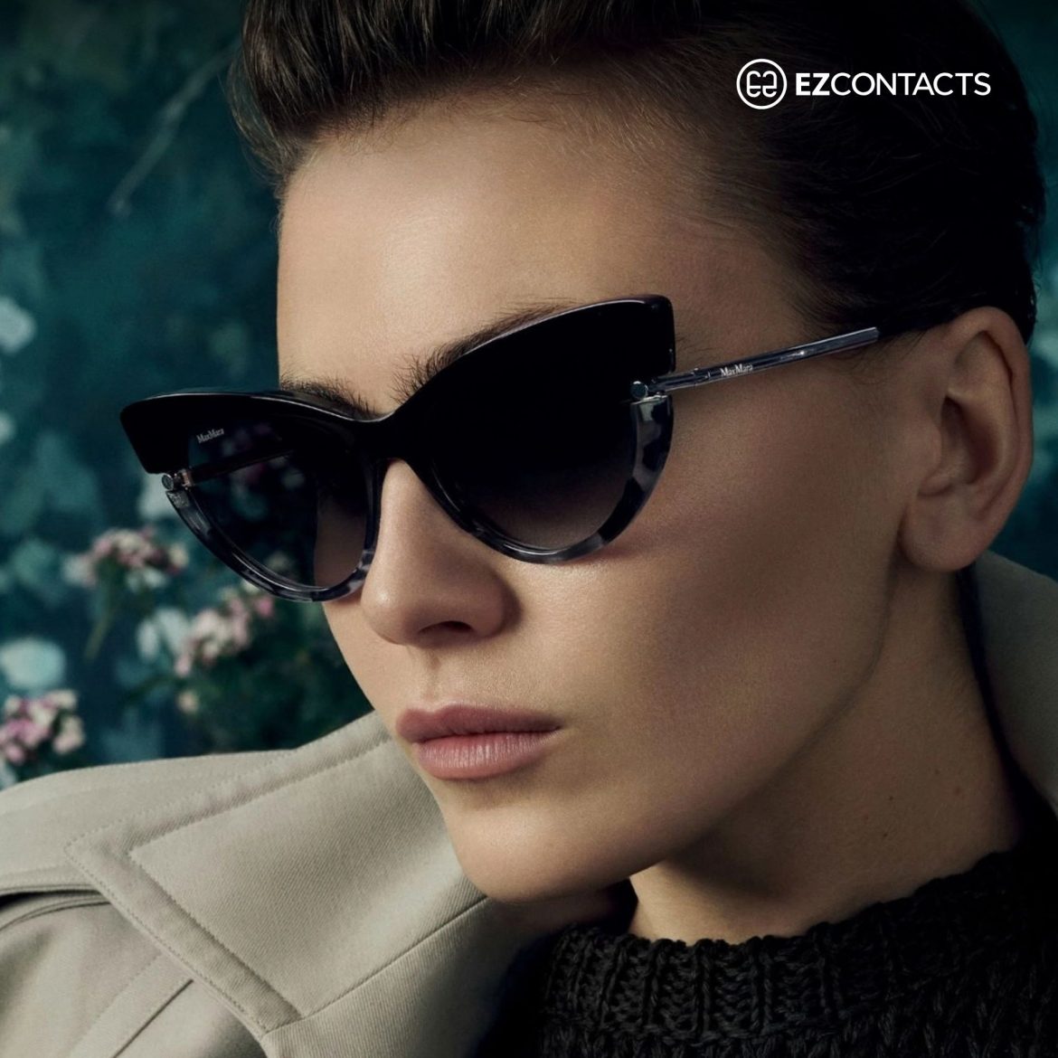 Runway Model Wearing Max Mara Sunglasses