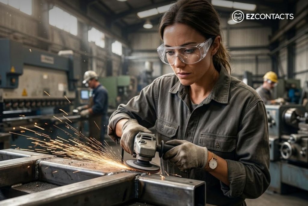 Woman Wearing Plano Safety Glasses