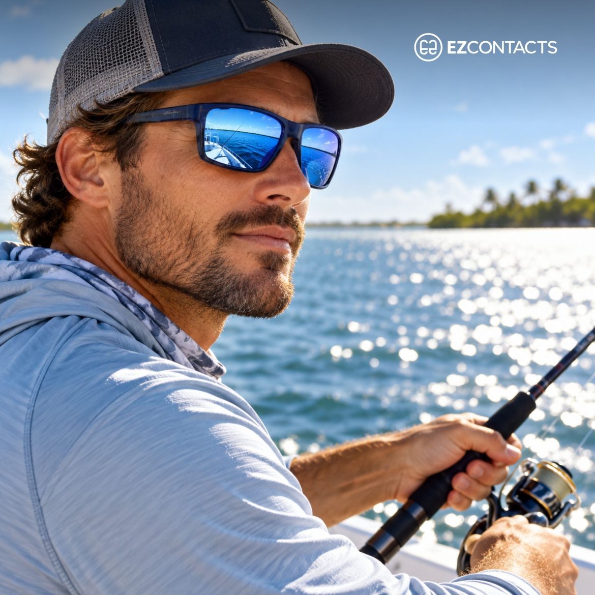 Man Fishing Wearing Sunglasses