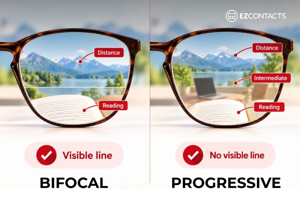 Progressive Glasses vs Bifocal Glasses