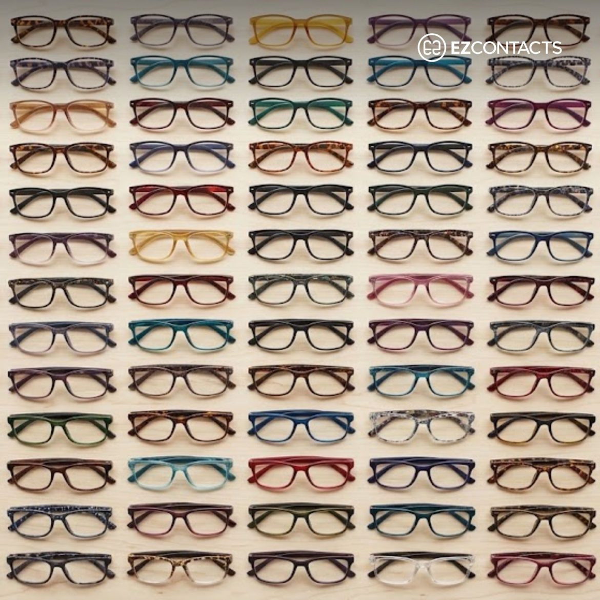 Reading Glasses on a Brown Background